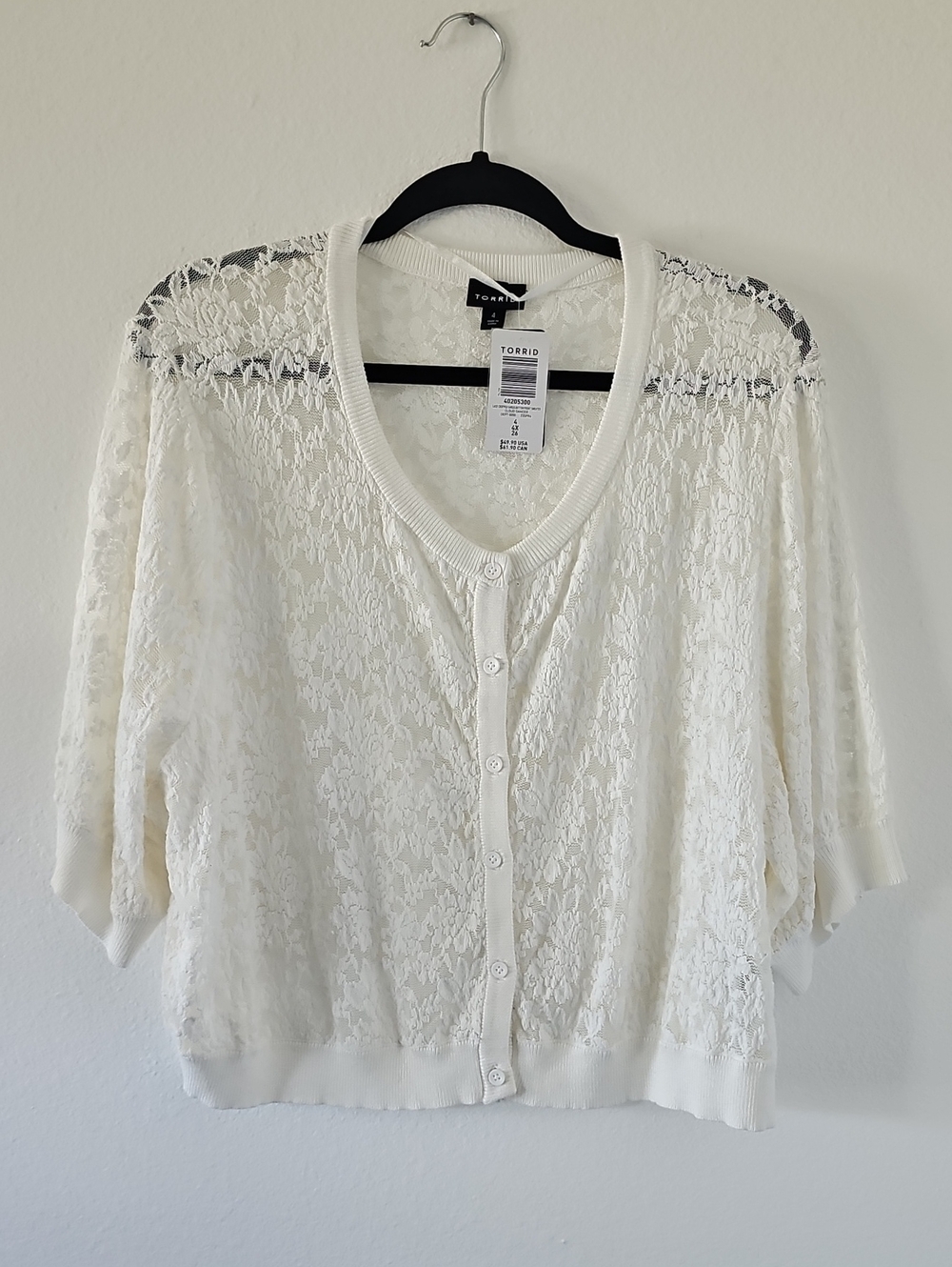 ●●TORRID IVORY LACE CARDIGAN NWT SIZE 4●●